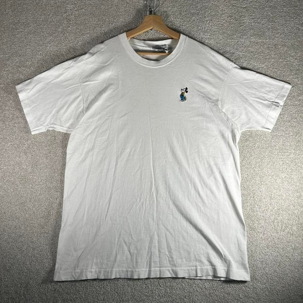 Vintage 90s Mickey Mouse single stitch pocket graphic white tee tshirt tshirt